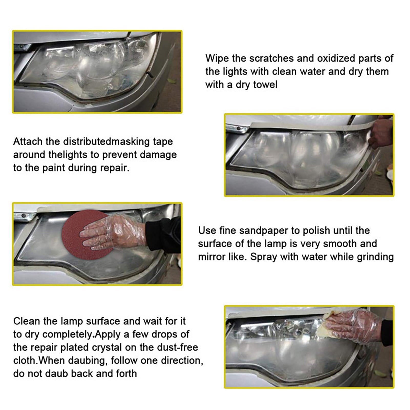 Farfi Auto Car Headlight Polish Cleaner Renewer Truck Light Lens Restoration Liquid