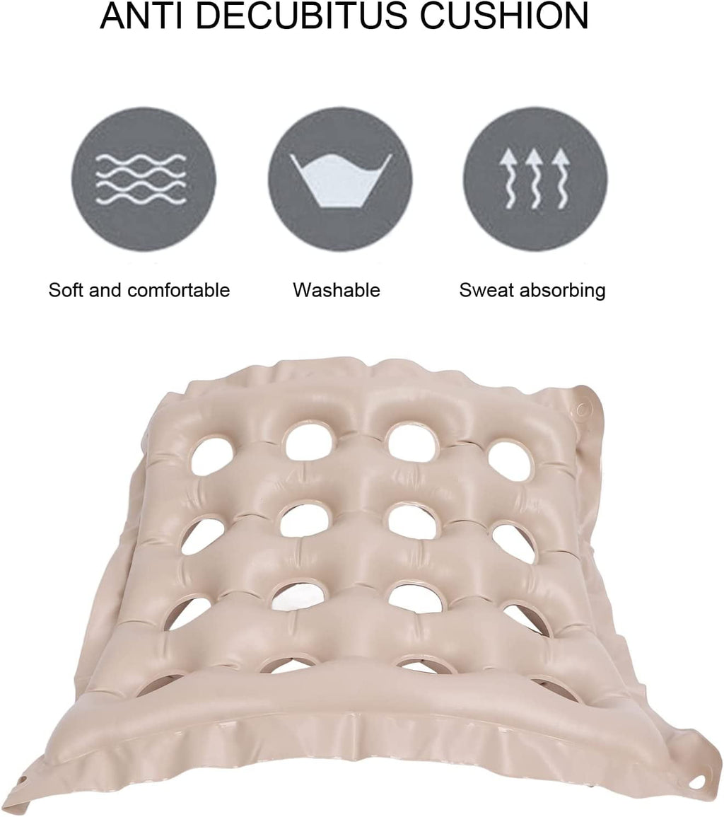 Tutuviw Cushion Sores Bed Sore Cushions for Butt Pressure Sore Cushions Bed Sores Treatment Buttocks Pillow with Inflatable Pump-Beige
