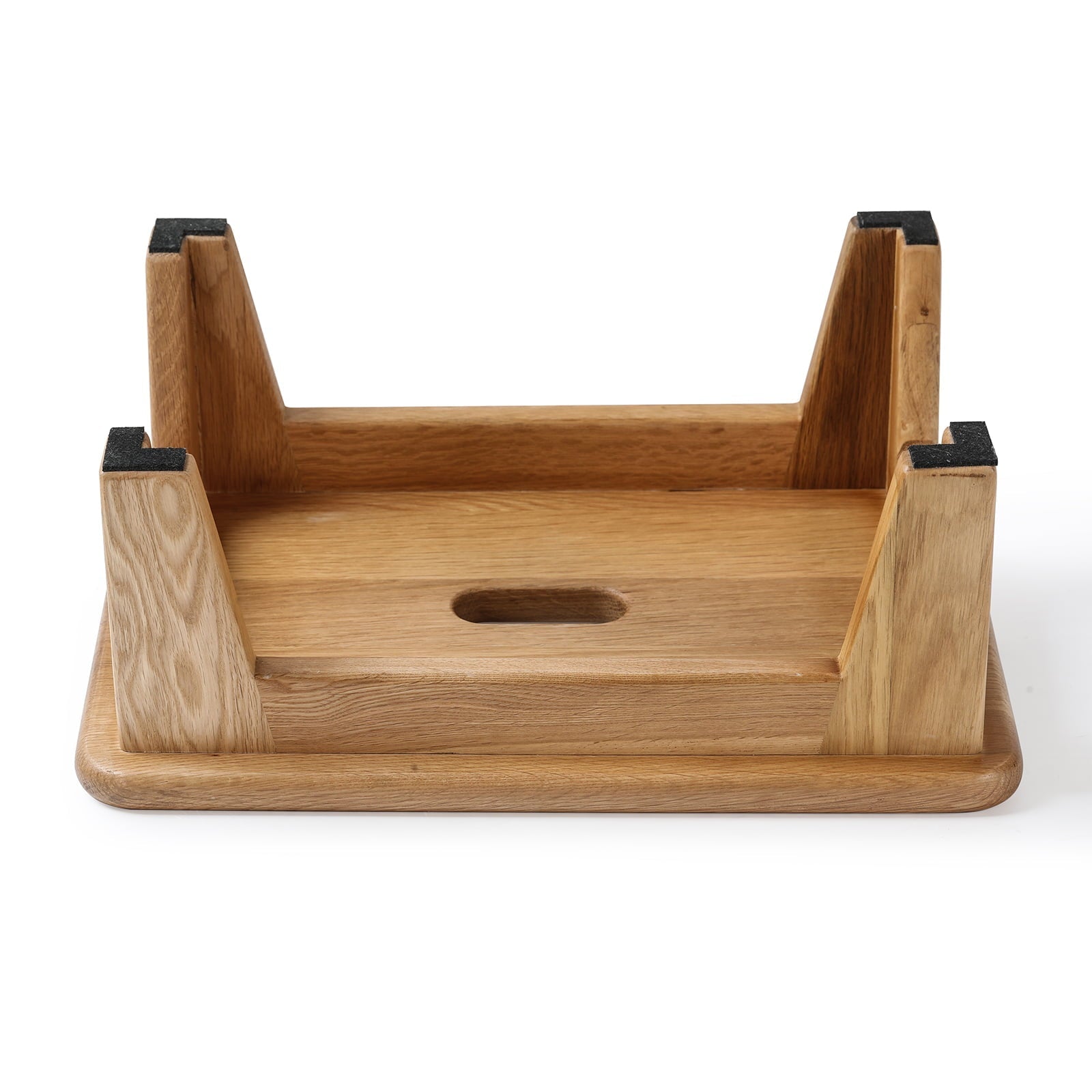 CONSDAN Step Stool for Bed, USA Grown Oak,Wooden Step Stool for Adults, One Step Stool for Seniors, 6.5" High, Non-Slip Mat, No Assembly Needed, Solid Wood, Natural Color