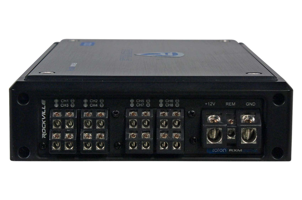 Rockville RXM8BTB 8 Channel 1500 Watt Bluetooth Car Stereo Amplifier Amp