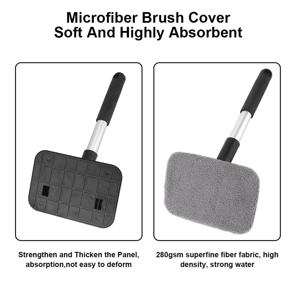Goodhd Car Windshield Cleaner Auto Micro Fiber Cleaning Tool Glass Wiper Wash Brush Kit