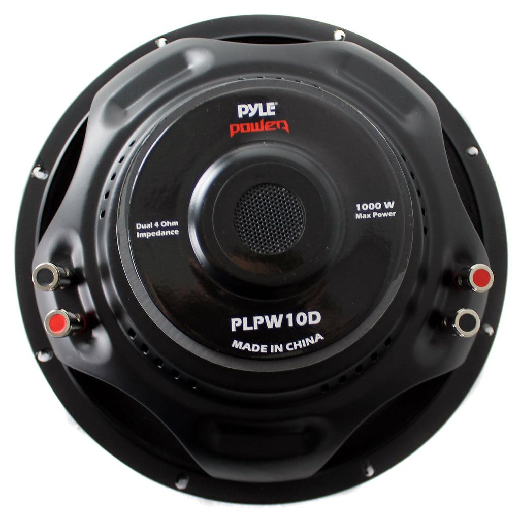 QPower Single 10 Inch Sub Box (2 Pack) and Pyle 1000 Watt Subwoofer (2 Pack)