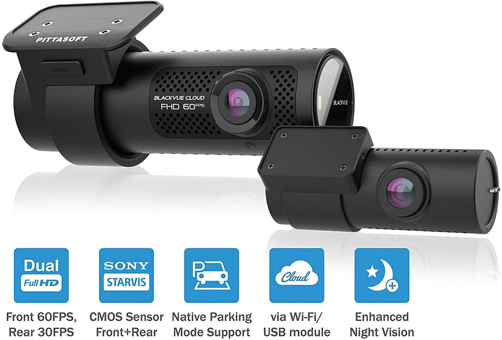 Blackvue DR750X-2CH-32GB - Dual Full HD 1080p (Front @60fps/Rear @30fps), Dual Sony STARVISTM CMOS Sensor, 139  Wide View angle