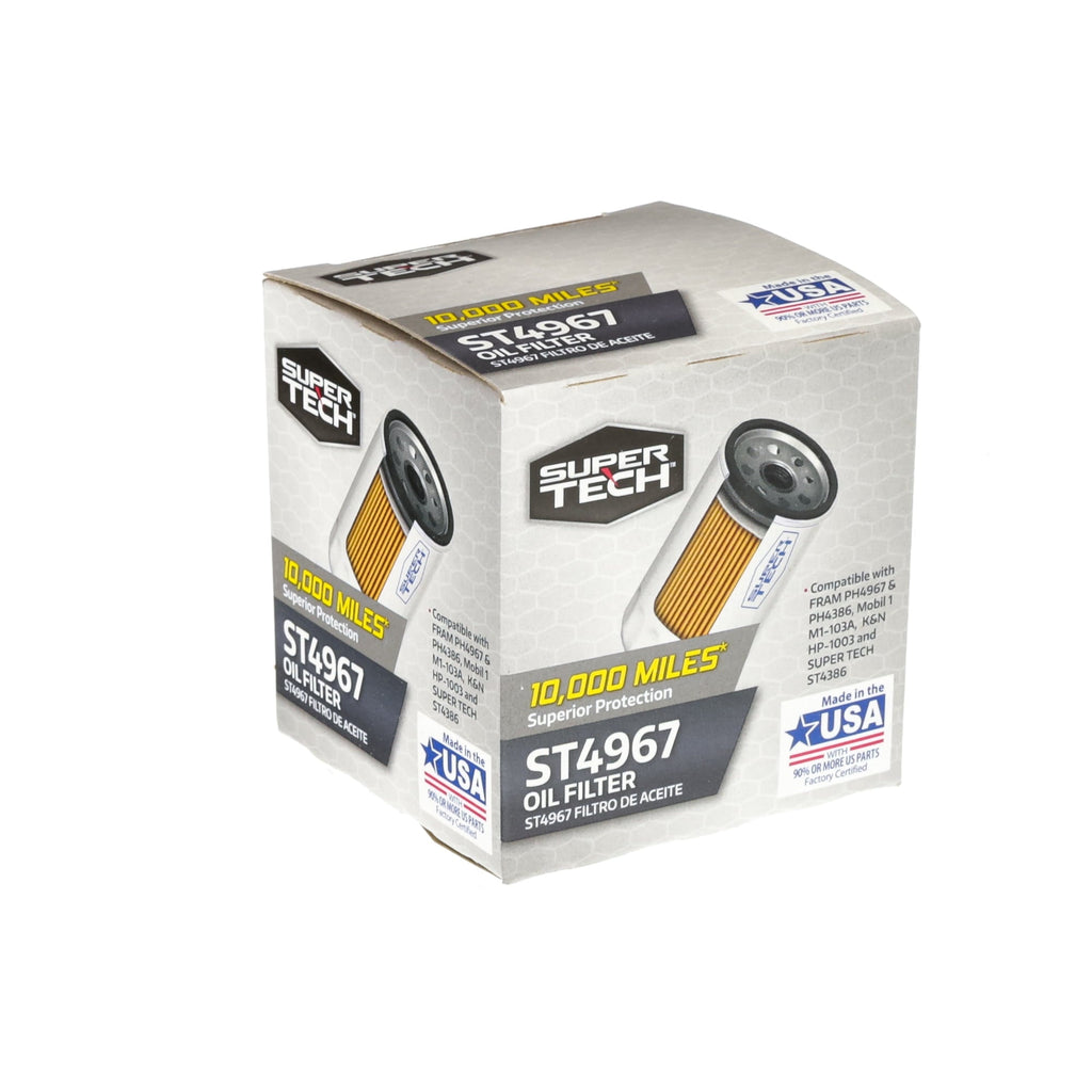 SuperTech 10K mile Spin-on Oil Filter, ST4967, for Daihatsu, Lexus and Toyota Fits select: 2019-2023 TOYOTA RAV4, 2018-2023 TOYOTA CAMRY