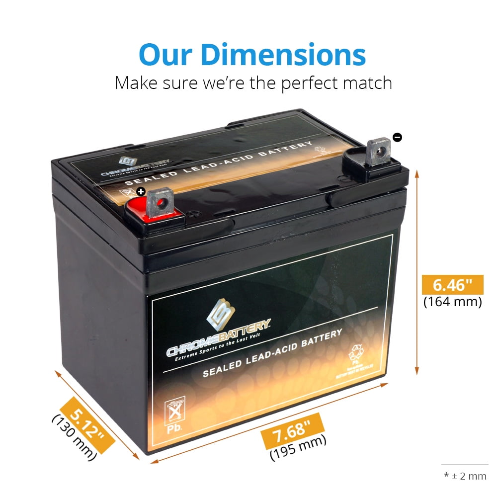 Chrome Battery 12V 35Ah Sealed Lead Acid (Sla) Battery By Chrome Battery