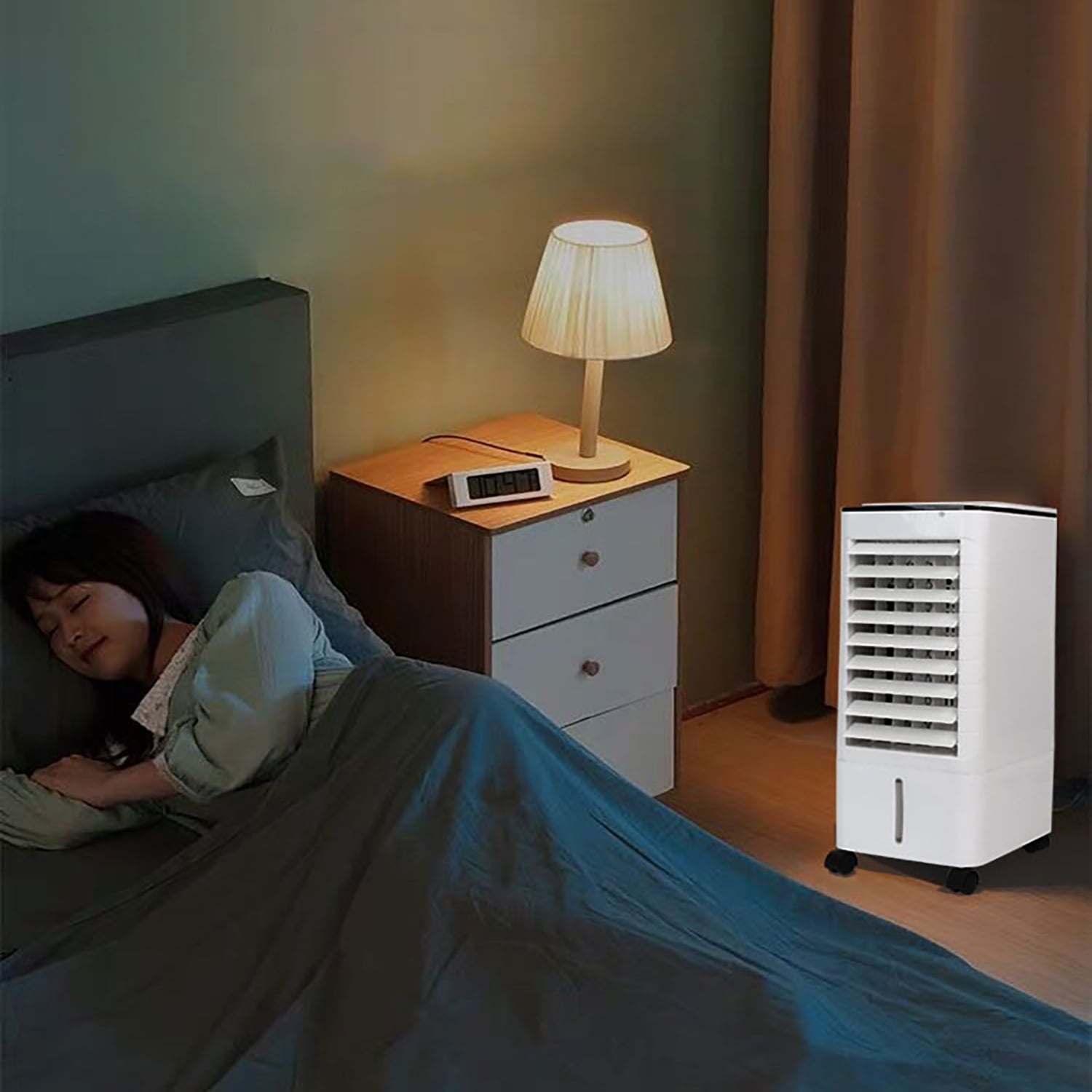 Caynel 3-in-1 Evaporative Portable Air Cooler Fan/ Humidifier with 12H Timer& Remote Control, 110v