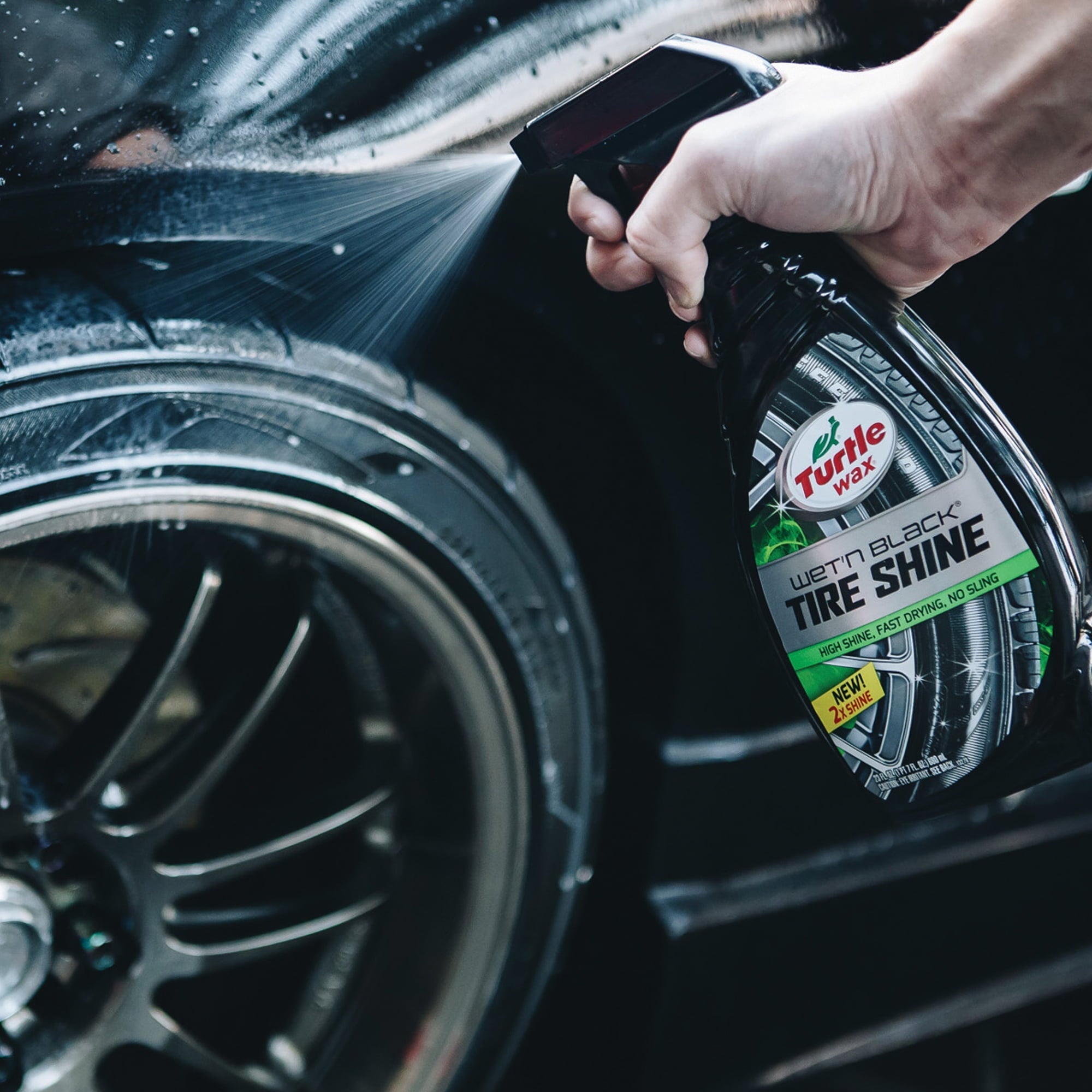 Turtle Wax 50804 Wet 'N Black Tire Shine Trigger, 23 oz