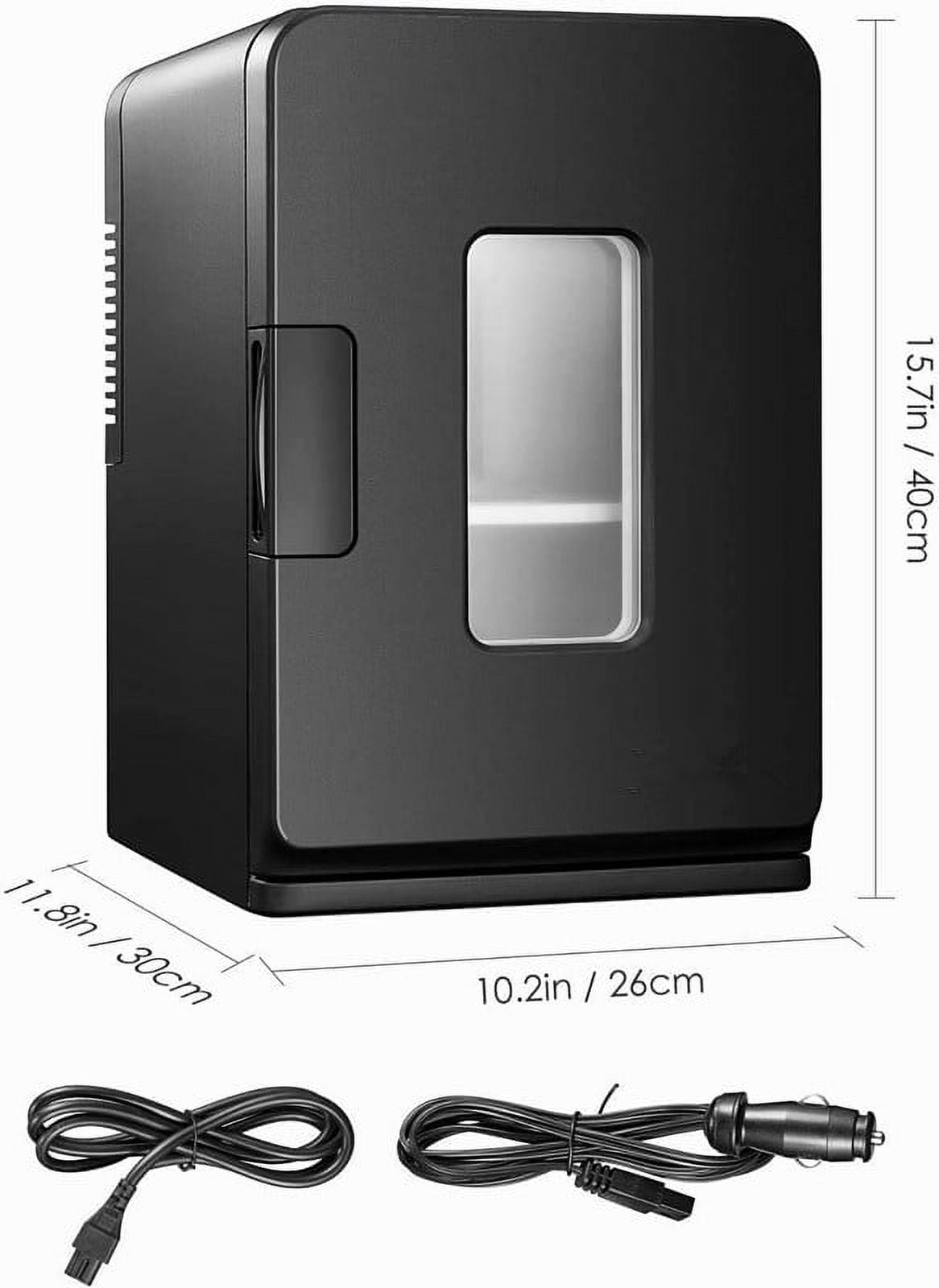 NORTHCLAN Mini Fridge, 15 Liter/33 Can Portable Cooler and Warmer Personal Refrigerator for Skincare, Food, Beverage, Medicine, Plugs for Home Outlet & 12V Car Charger Included, ETL Listed