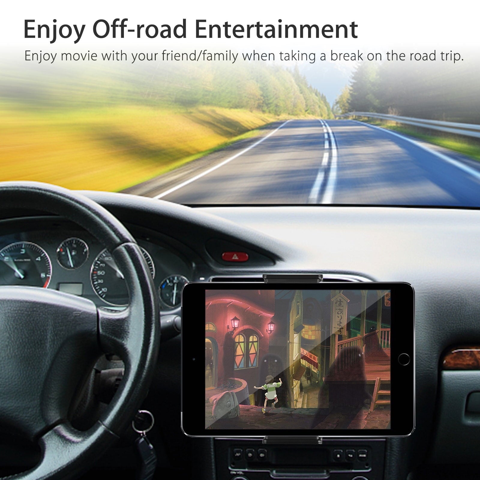 Tablet Car Mount, TSV Universal Car CD Slot Mount, 360degree Rotation Adjustable CD Player Holder Fit for 8-10" iPad Air, Pro, Samsung Tab, LG, HTC Tablets