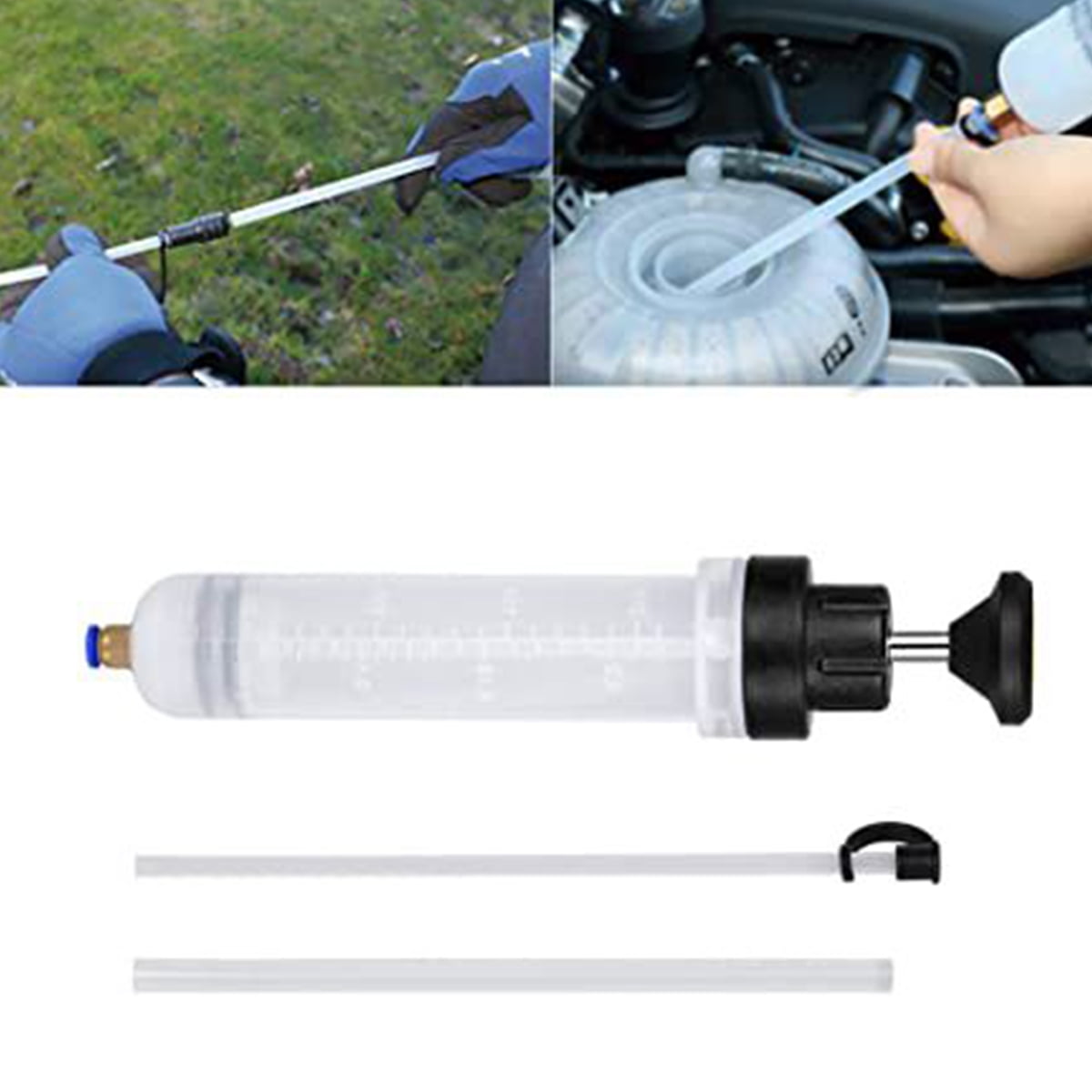Toorise Car Oil Fluid Extractor 200CC Oil Suction Syringe Auto Air Pump Filling Syringe Bottle Transfer Liquid Extractor Manual Filling Pump for Automobile Fuel Oil Brake Fluid Coolant