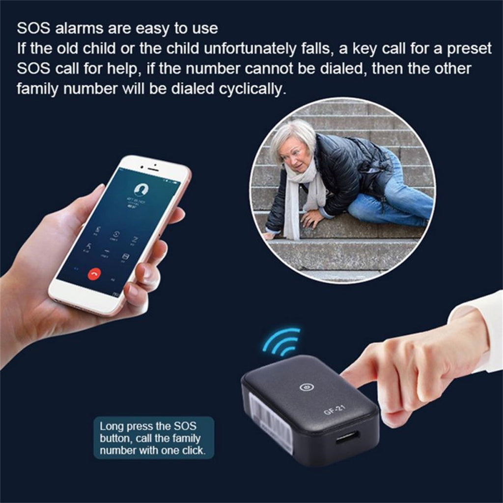 GF21 Mini GPS Car Tracker App Anti-Lost Device Voice Control Recording Locator Car Vehicle GPS Tracker High-definition Microphone WIFI+LBS+GPS