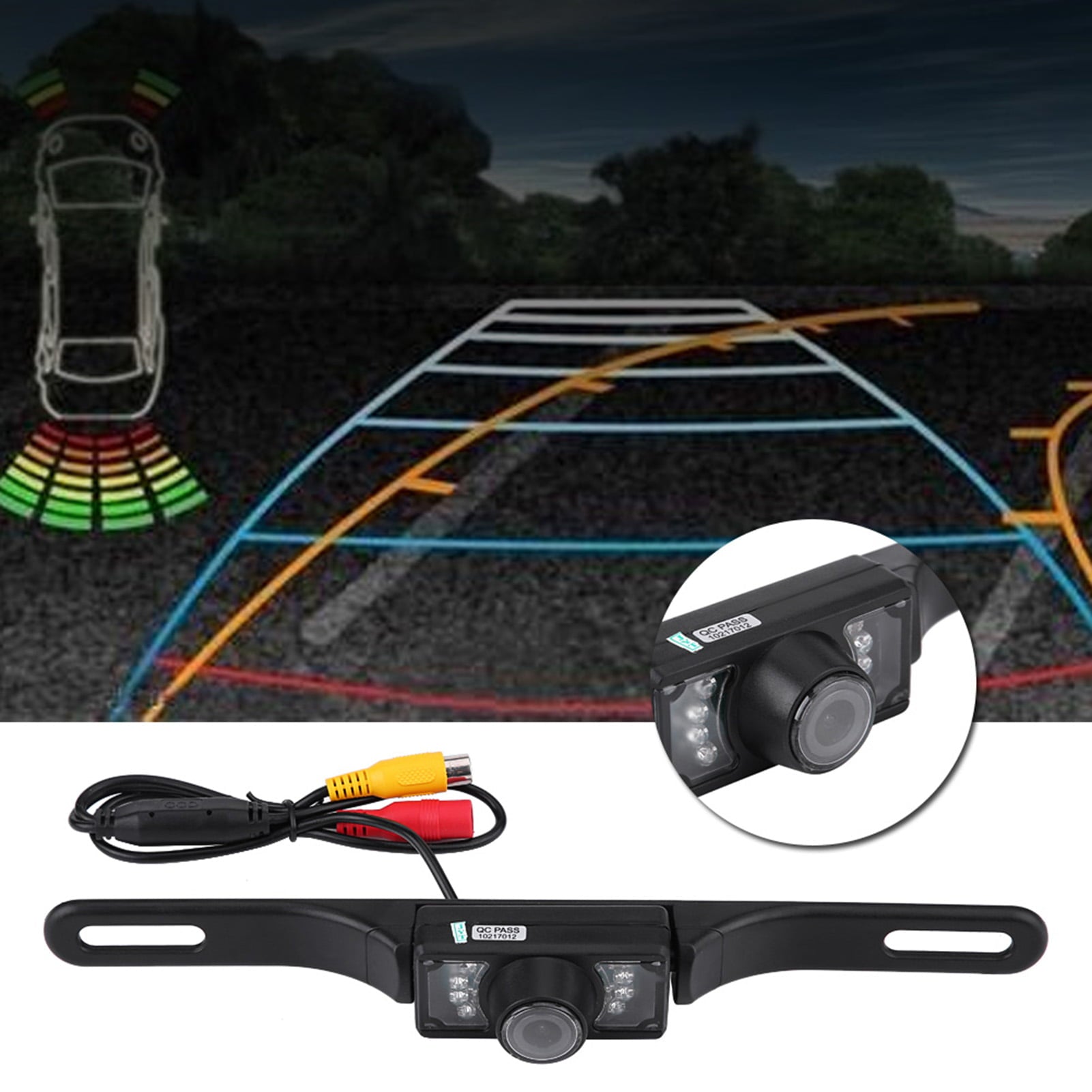 Rear View License Plate Camera, ABS 140° Wide Angle Reverse Camera For Driving