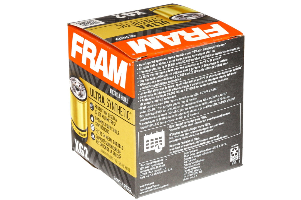 FRAM Ultra Synthetic Oil Filter, XG2 Fits select: 1993-2014 FORD F150, 2008-2012 DODGE RAM 1500