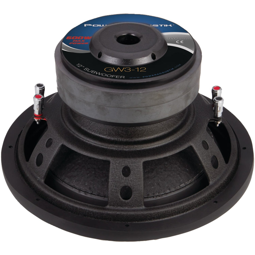 Acoustik® GW3-12 Gothic Series 2ohm Dual Voice-coil Subwoofer (12", 2,500 Watts)