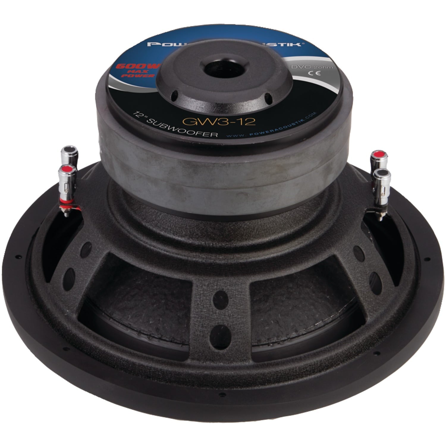 Acoustik® GW3-12 Gothic Series 2ohm Dual Voice-coil Subwoofer (12", 2,500 Watts)