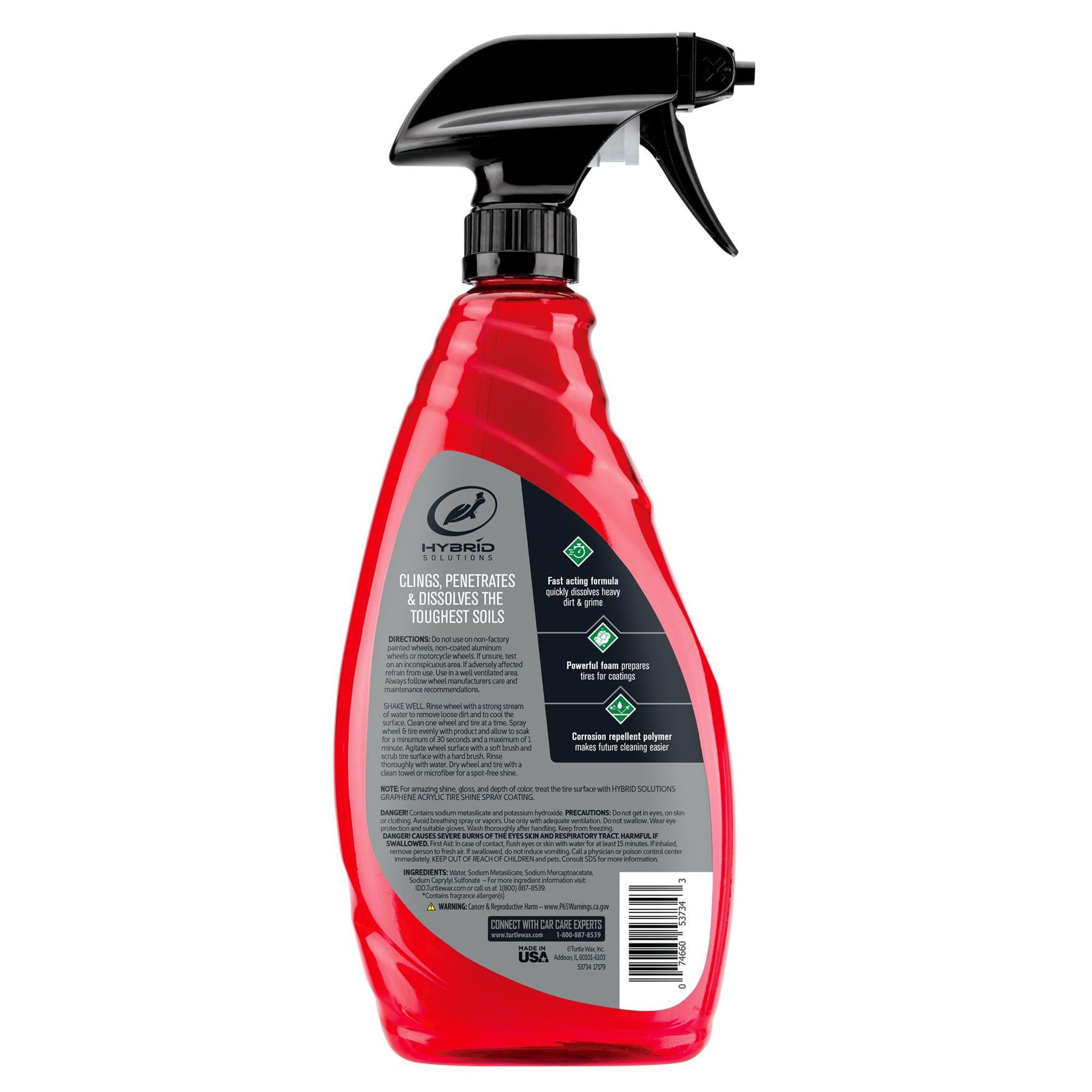 Turtle Wax Hybrid Solutions Hyper Foam Wheel Cleaner & Tire Prep 23 fl oz