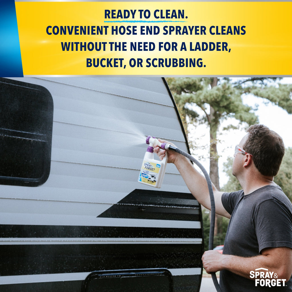 Spray & Forget RV & Camper Cleaner with Hose End Adapter - 1 Quart