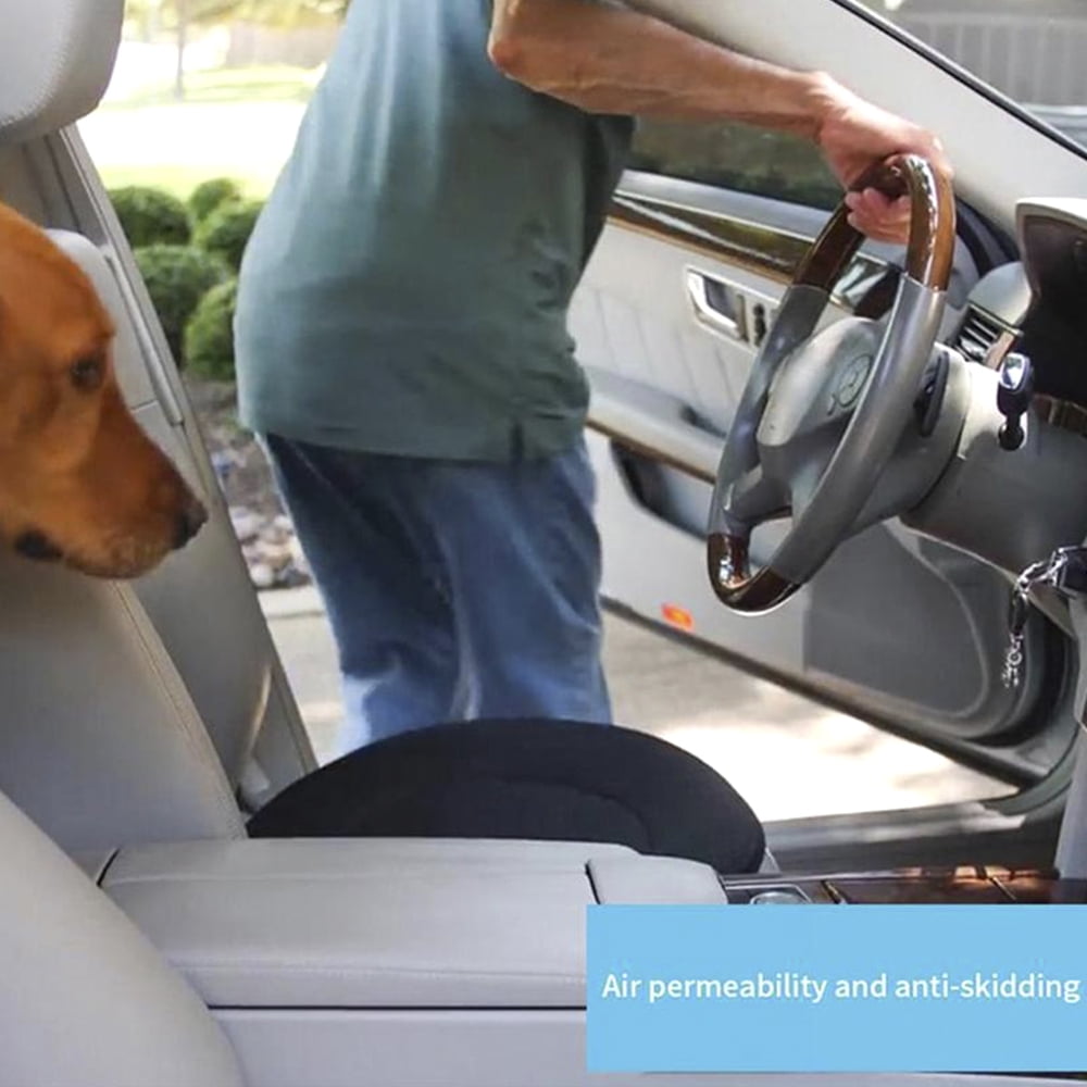 360° Rotating Car Seat Cushion 16.5in Portable Auto Swivel Cushion Seat with Anti-Slip Base Ideal,Rotating Cushion Auto Car Swivel Seat Cushion for Car Seat/Home/Office/Chairs