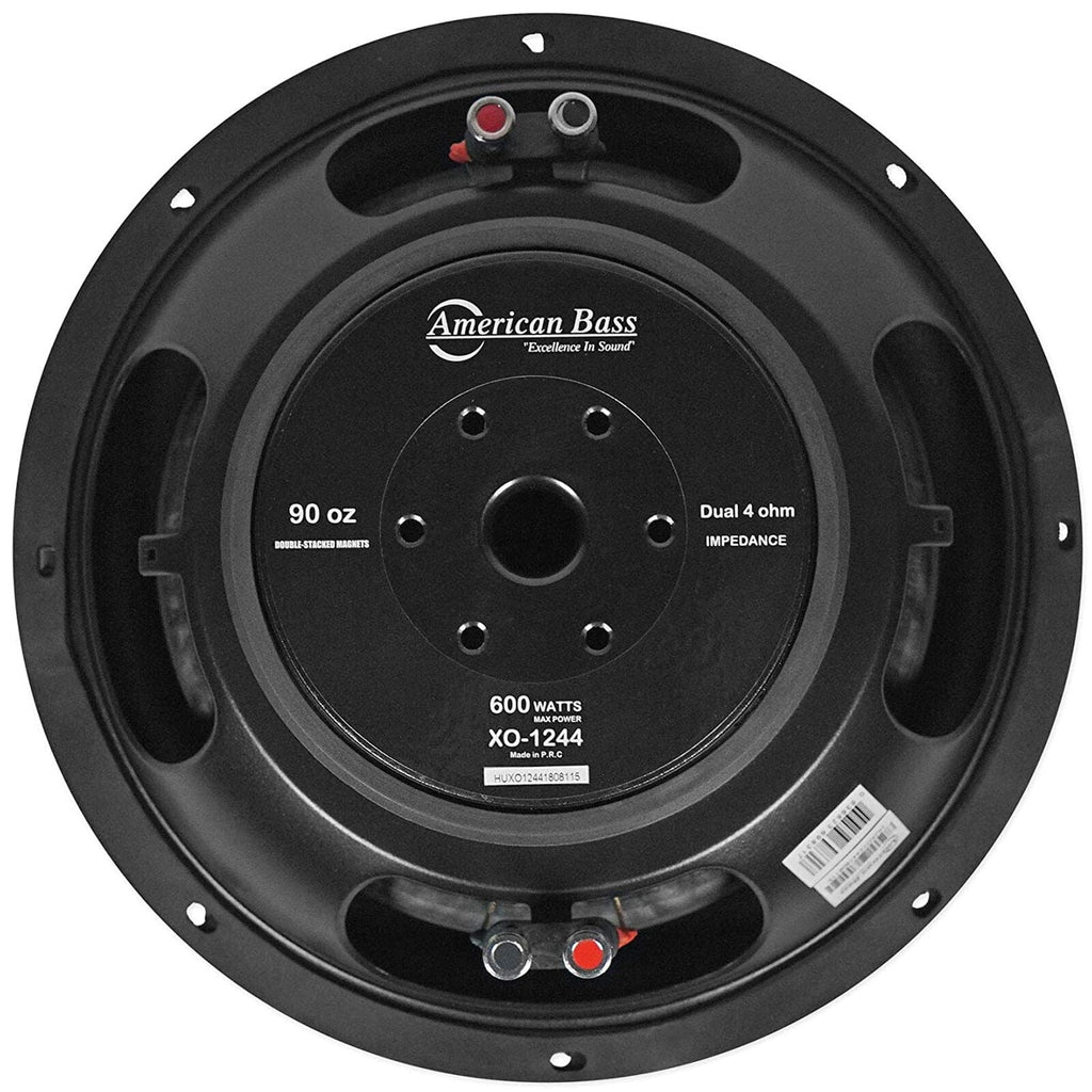 2x American Bass Car Audio 12" Subwoofers 2" Dual Voice Coil 4 Ohm 1200W XO-1244