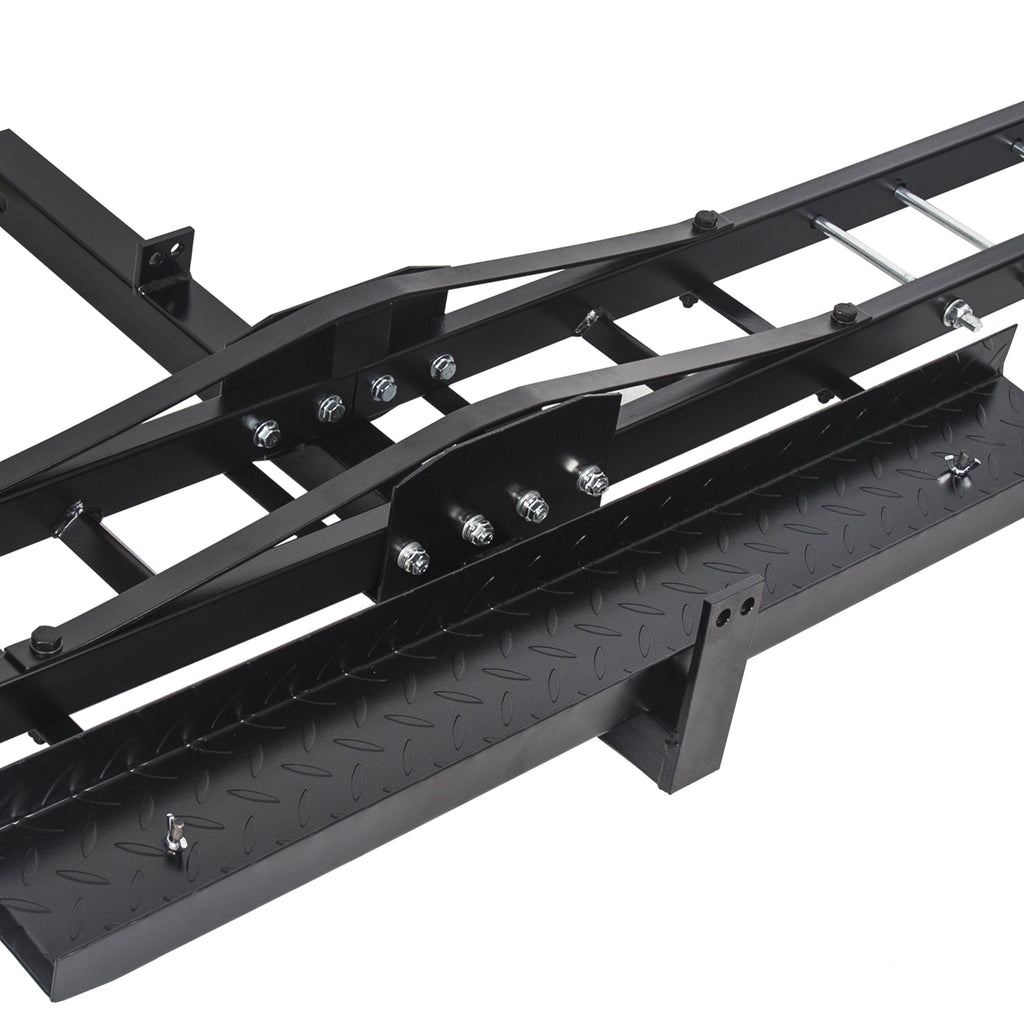 Kojem 500 Lbs Heavy Duty Motorcycle Dirt Bike Scooter Carrier Hitch Rack Hauler Trailer with Loading Ramp