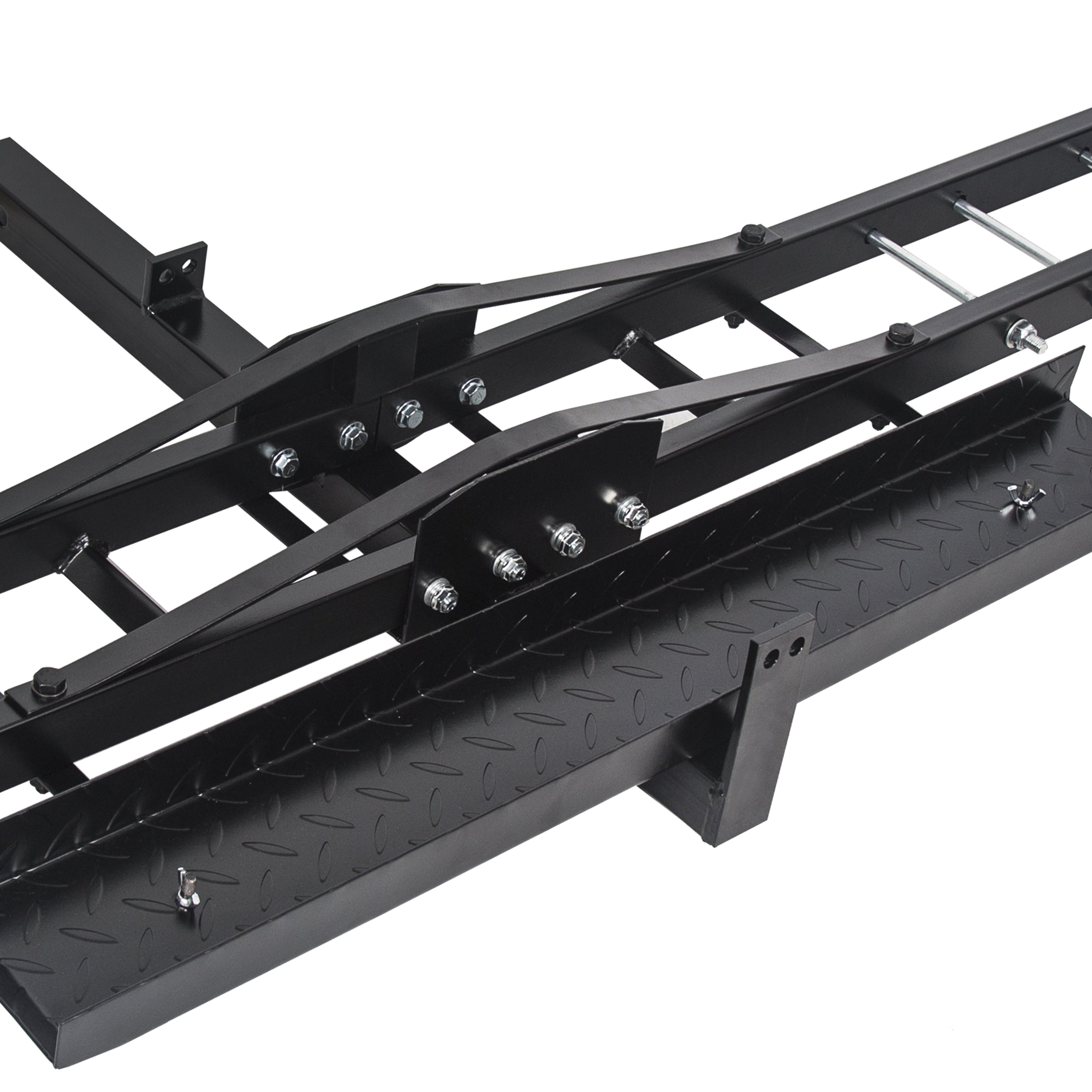 Kojem 500 Lbs Heavy Duty Motorcycle Dirt Bike Scooter Carrier Hitch Rack Hauler Trailer with Loading Ramp