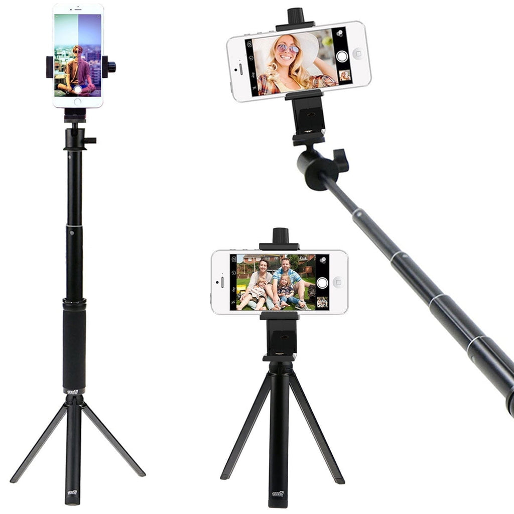 EEEkit Universal Cell Phone Tripod Vertical Bracket Holder Mount Fit for iPhone 14 13 12 11 XS XR Max X, Samsung Galaxy S21 S20 S10 S10+ S10E S9+ Note 9 8, LG V40 V35 G7 G6 G5