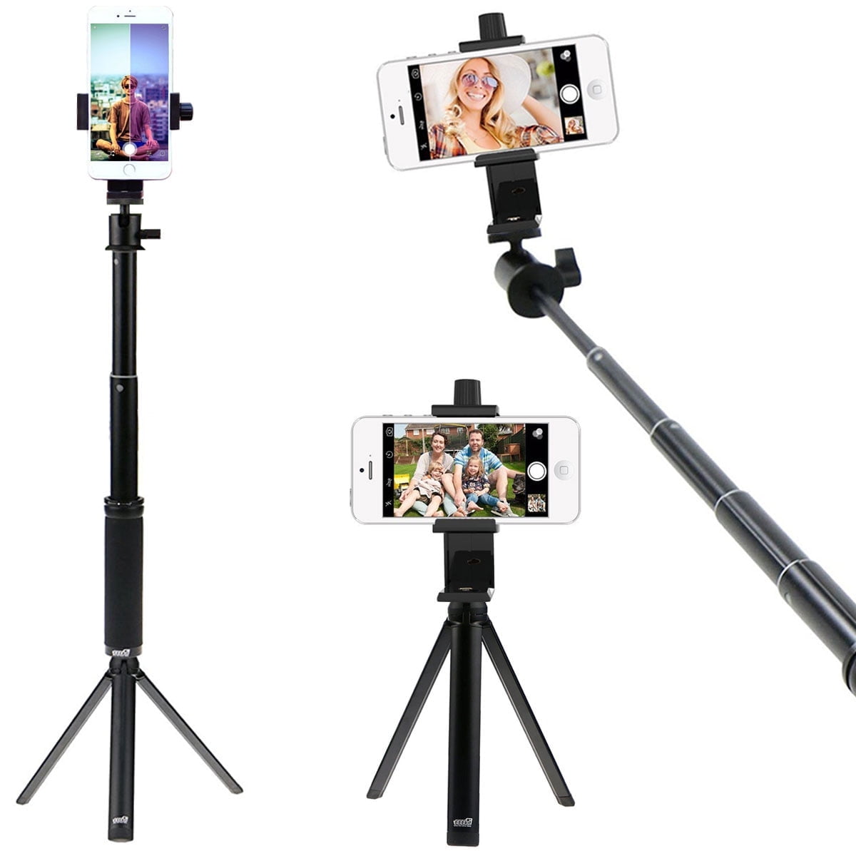 EEEkit Universal Cell Phone Tripod Vertical Bracket Holder Mount Fit for iPhone 14 13 12 11 XS XR Max X, Samsung Galaxy S21 S20 S10 S10+ S10E S9+ Note 9 8, LG V40 V35 G7 G6 G5