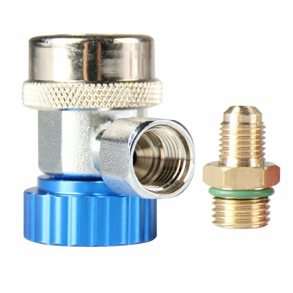 A/C R134A Quick Coupler Adapter Manifold Connector 1/4" SAE HVAC High & Low Side
