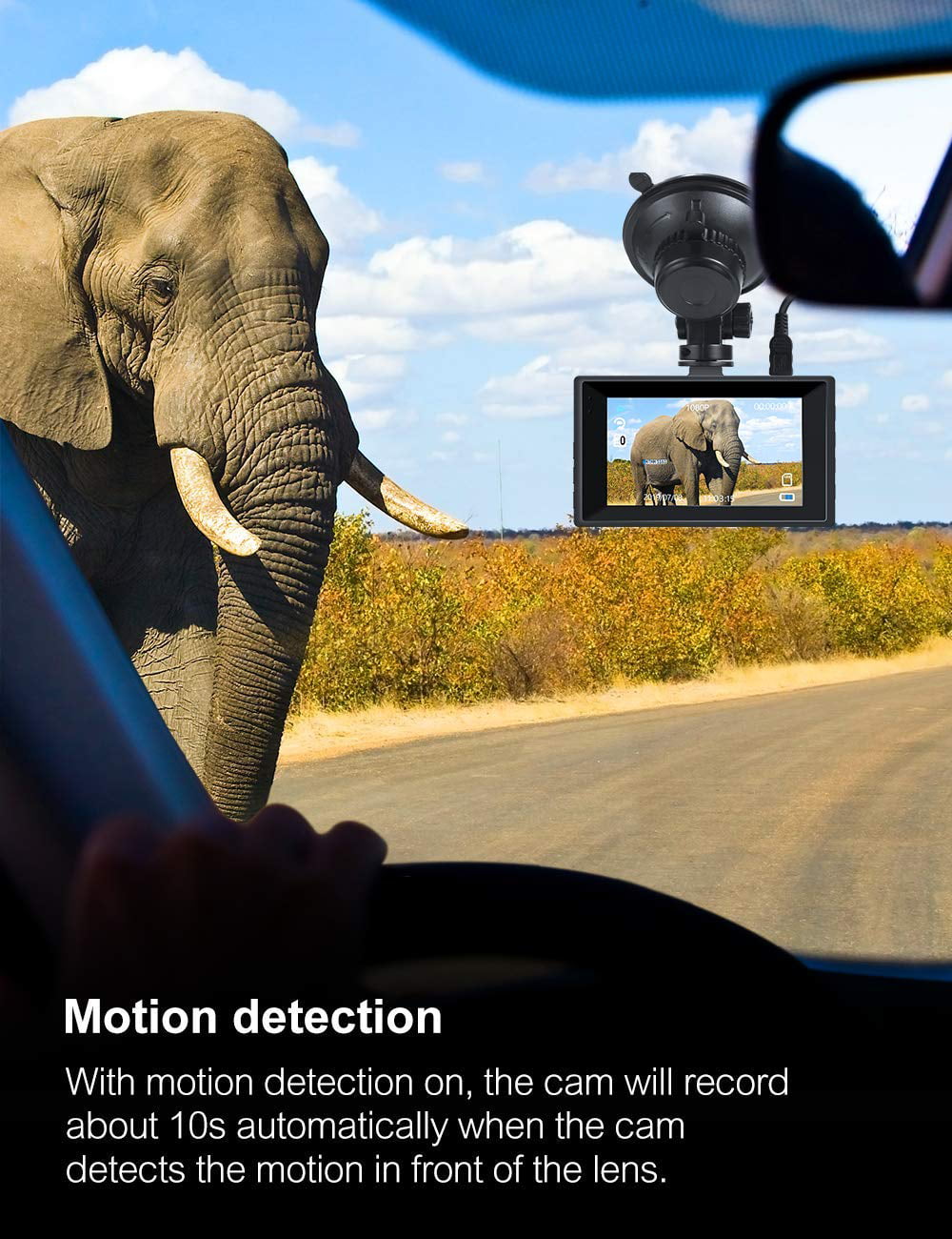 Crosstour Dash Cam, Full HD1080P Dash Camera for Cars 3” LCD Screen Car Camera 170° Wide Angle DVR Recorder with WDR, G-Sensor, Loop Recording and Motion Detection