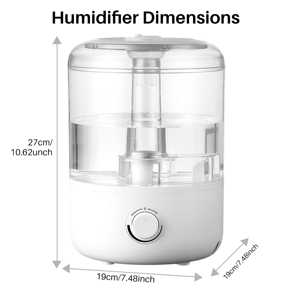 UUGEE Cool Mist Humidifier for Room Baby 4L Home Double Nozzle Liquid Vaporizer with Filter, White