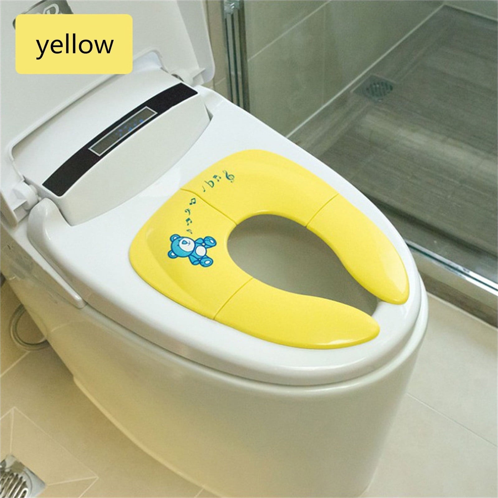 Hot Cups ,Folding Travel Potty Seat Fits Round & Oval Toilets, Non-Slip Suction Cups