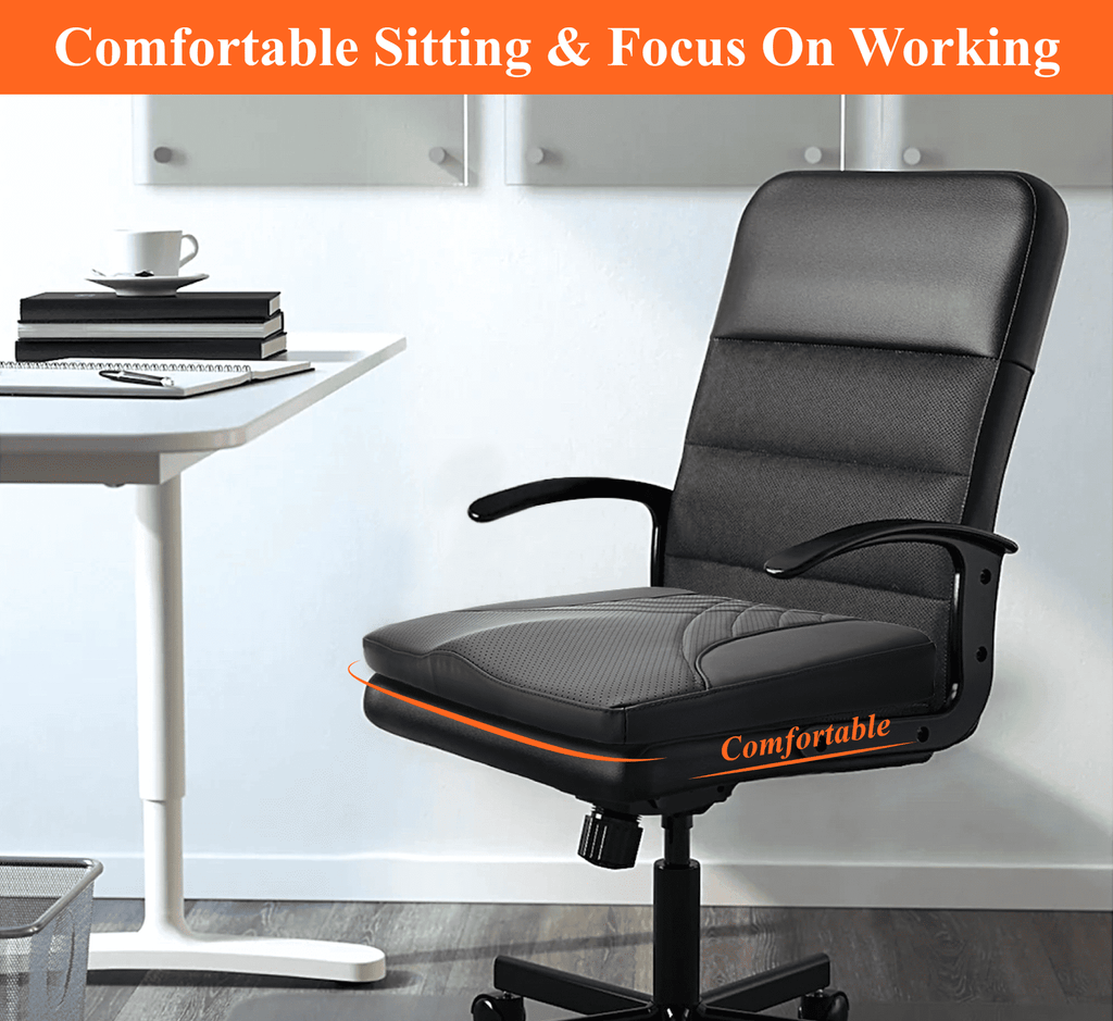 Maxphenix Memory Foam Car Seat Cushion - Coccyx & Back Pain Relief for Car, Truck, Office - Black