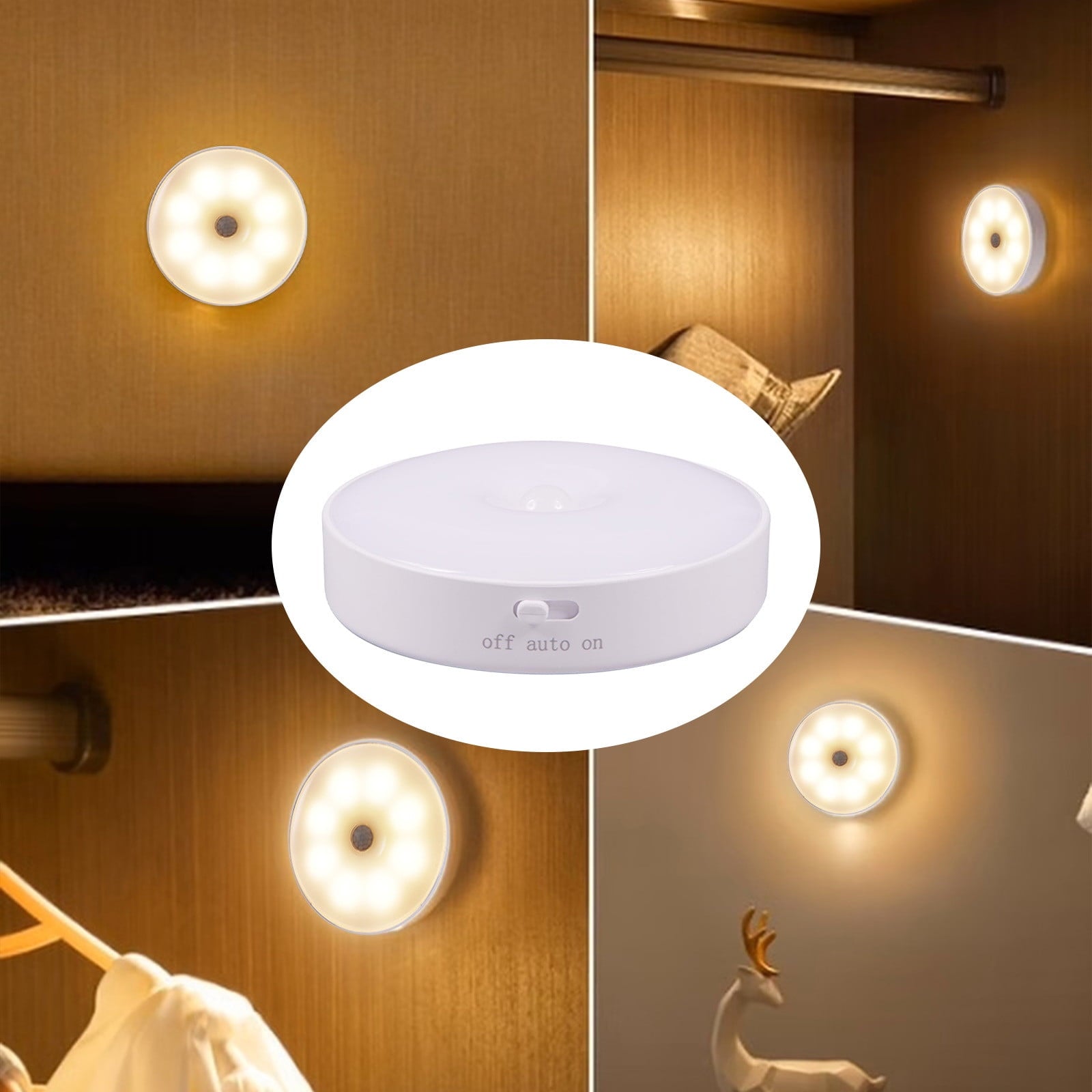 Zeceouar Clearance Items for Home Motion Sensor Light Indoor USB LED Staircase Light Motion Sensor Wireless LED Night Light Auto On/Off Stairway Corridor Bedroom Kids LED Night Light