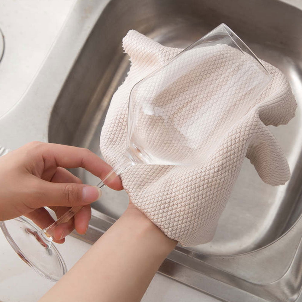 MLfire 10PCS Microfibre Cleaning Cloths Reusable Streak Free Kitchen Rags Cleaning Rag Lint Fish Scale Cloth Rags for Car Window Household Cleaning Rag No Traces Faded Absorbent Kitchen Rags