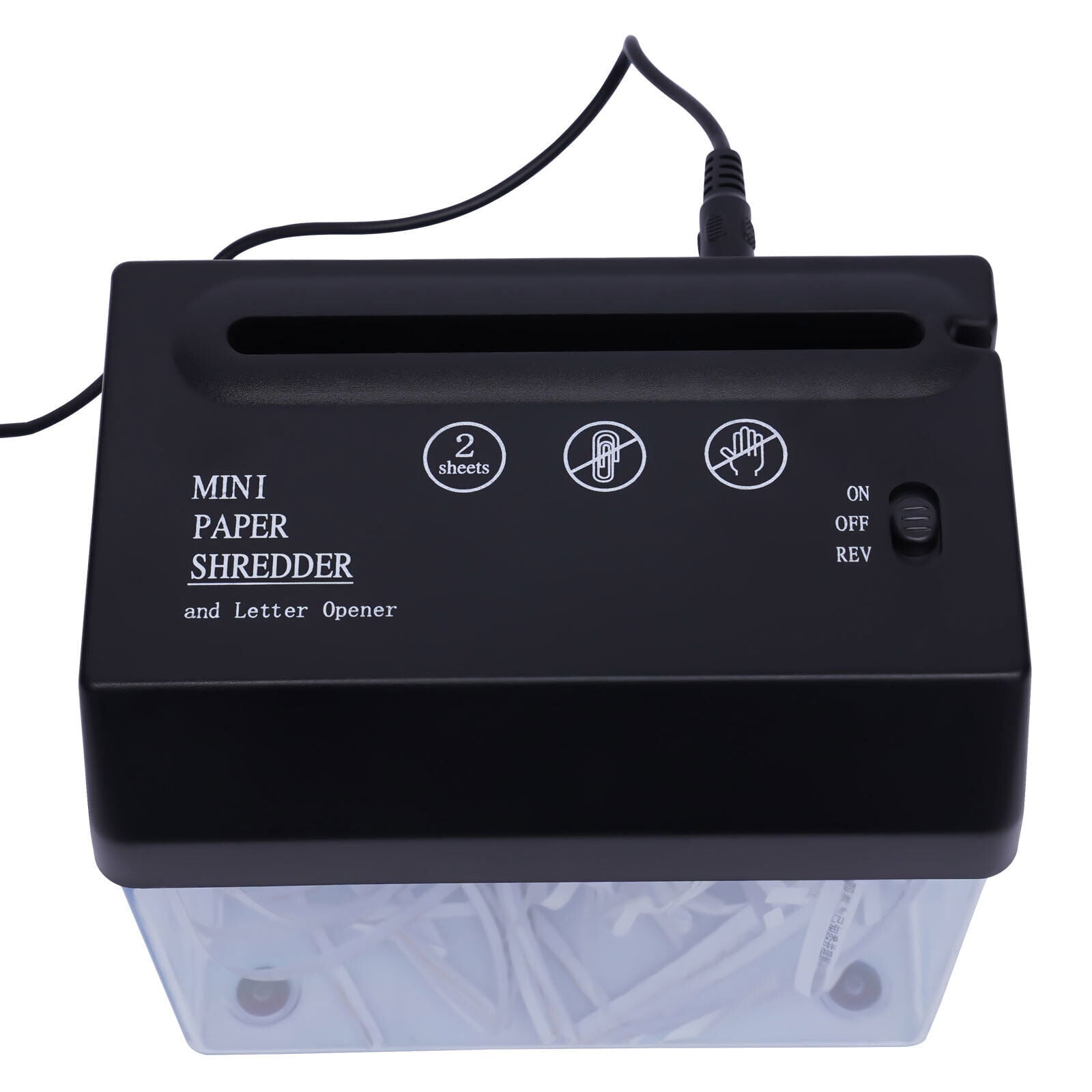 Electric Paper Shredder Cross-cut A4 Desktop Paper Shredder for Home Office USB and Battery Operated