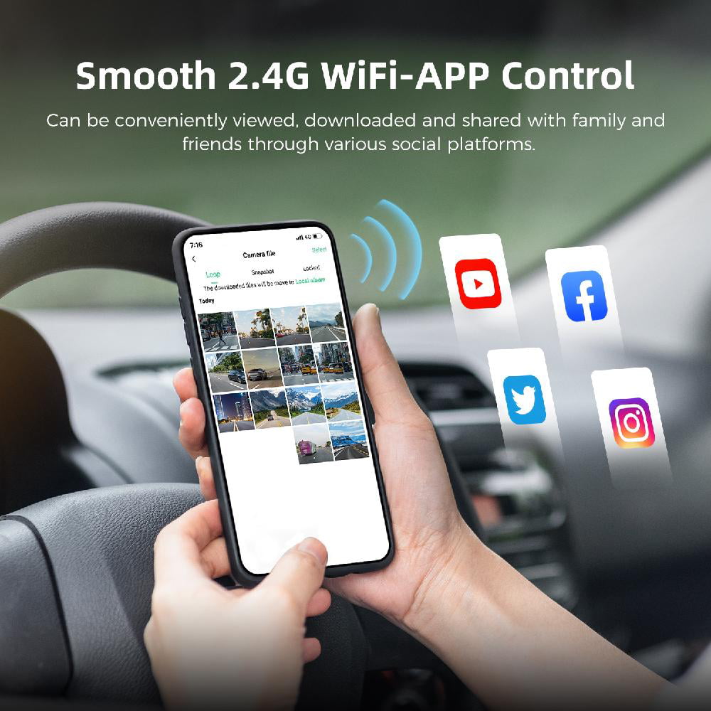 Ecomoment Dash Cam Front 2.5K Car Camera, 2560x1440P Dash Camera for Cars, Mini Dashcams with 32G SD Card, WiFi APP Control, Night Vision, 24H Parking Mode, Loop Recording, G-Sensor,WDR, Uber