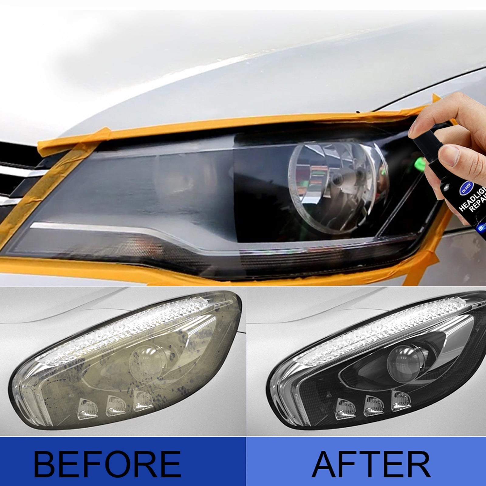 Vntub Clearance Headlight Renewals Polish Car Repair Kit Headlight Repair Liquid Cleaning 20ML