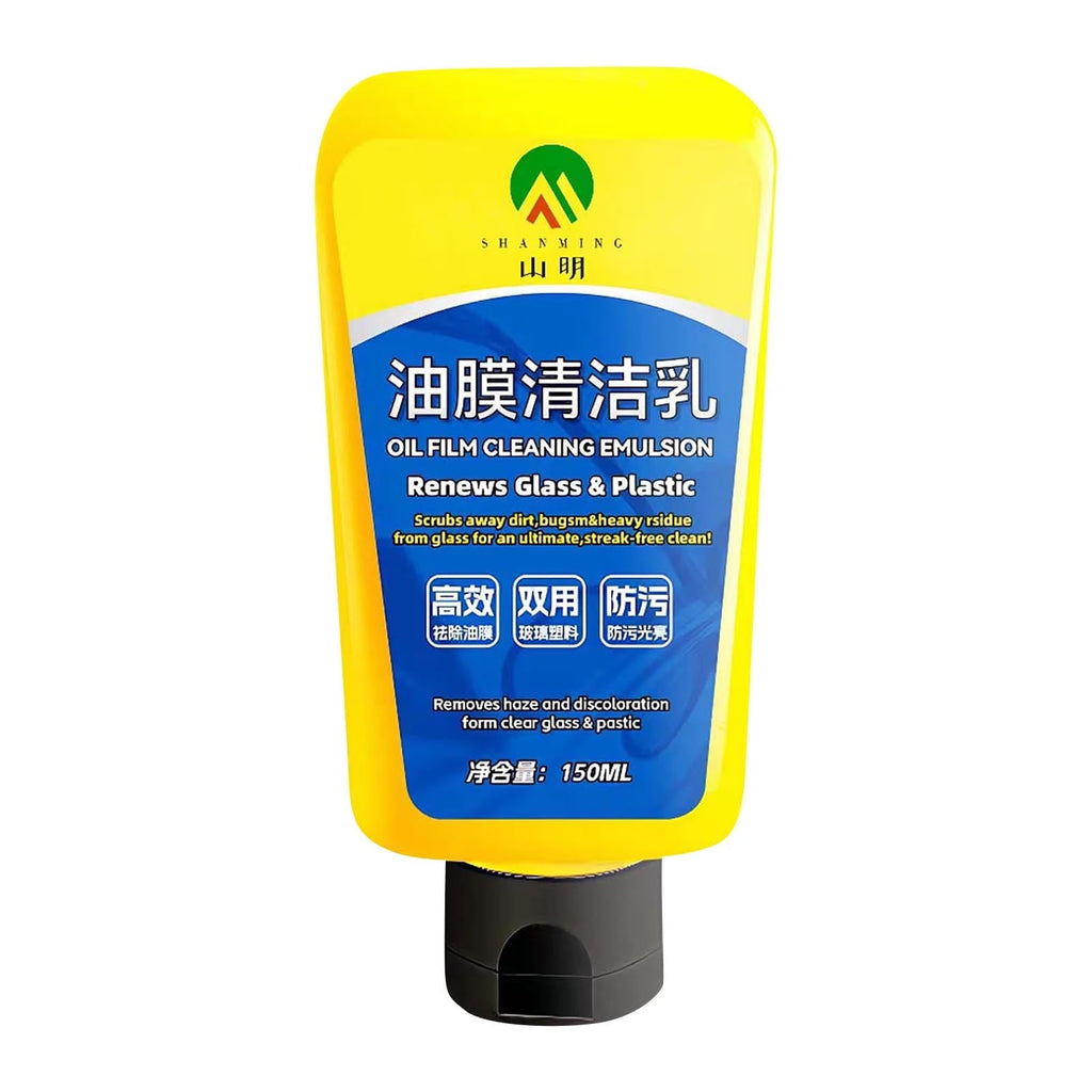 Car Glass Oil Film Cleaner, Glass Film Removal Cream,Popular Car Oil Film Cleaning Emulsion, Windshield Oil Film Stain Removal, Wiper Oil Film Cleaning Agent 150ml