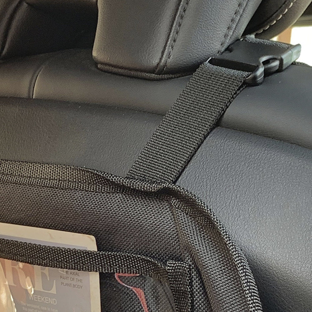 2 Pack Car Back Seat Organizer with Extra Hanging Hook, Multi-Pockets Auto Seat Travel Storage Bag, Universal Car Storage Holder