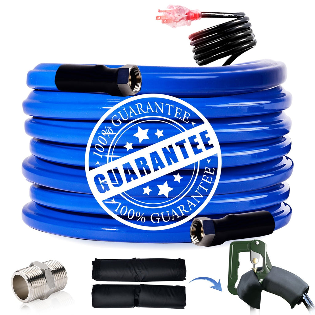 50FT, 100FT Heated Water Hose for RV,-45 ℉ Antifreeze Drinking Garden Water Hose，Rv Accessories, Rv Water Hose