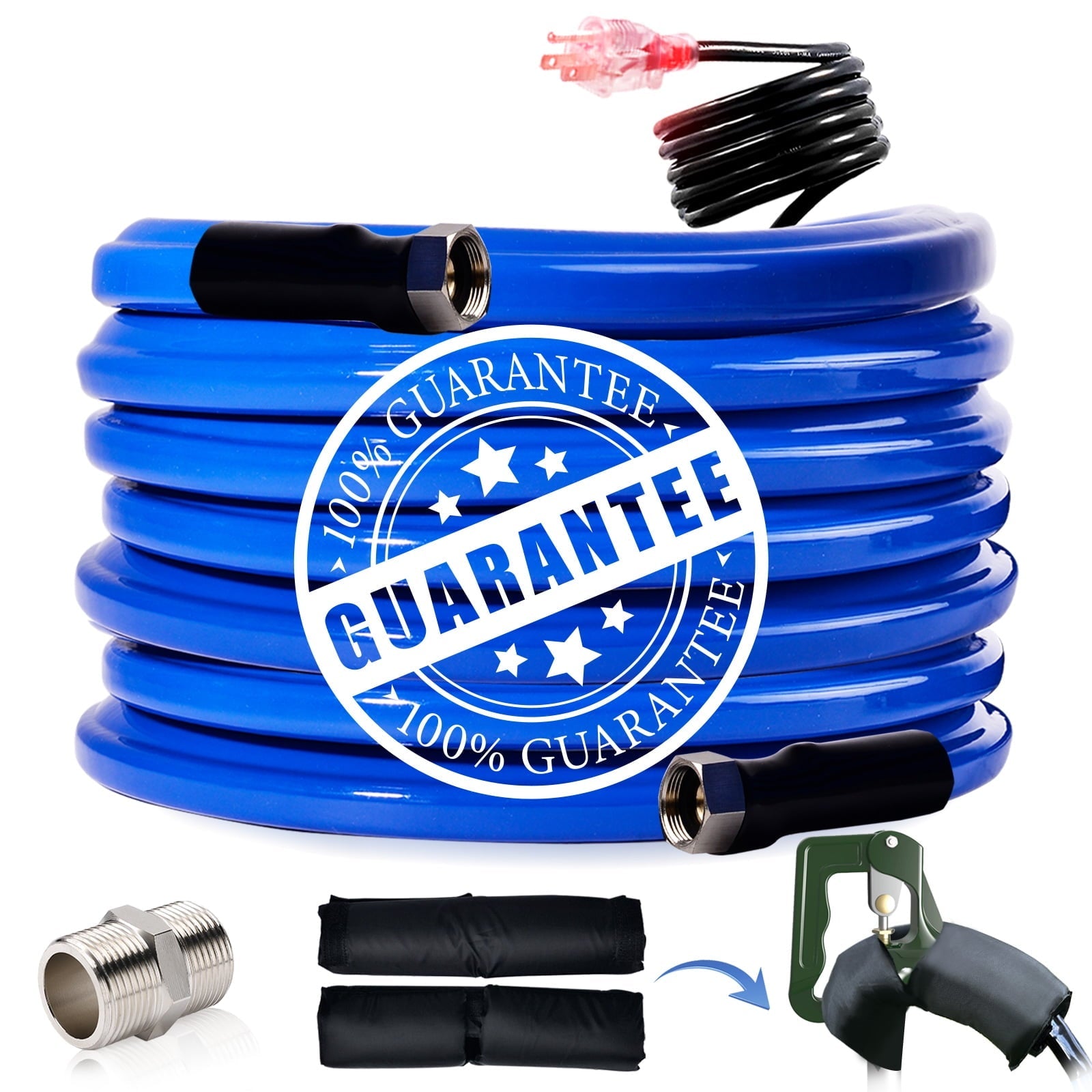 50FT, 100FT Heated Water Hose for RV,-45 ℉ Antifreeze Drinking Garden Water Hose，Rv Accessories, Rv Water Hose