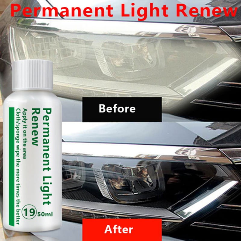 50ML Car Headlight Repair Fluid Kit Lamp Cover Scratch Repair Refurbished Brightening Cleaning Restoration
