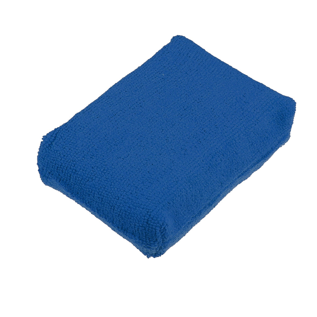Unique Bargains 6pcs Dark Blue Microfiber Detailing Applicator Sponges for Applying Wax Car Wash Dirt Washing Tool