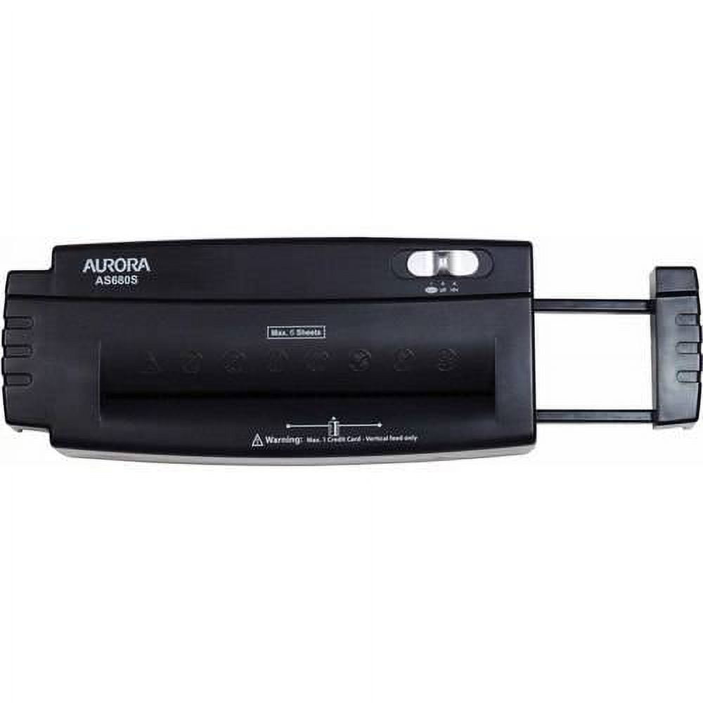Aurora GB AS680S 6-Sheet Strip-Cut Paper and Credit Card Shredder without Wastebasket