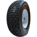 13x5.00-6 Front Flat Free Tire and Wheel Assembly with 3/4 & 5/8 Bearing, 3” Hub Riding Mower Lawn Tire 5.00-6, 13 inch No-Flat Solid Rubber Turf Wheel for Garden Tractor Truck Wheelbarrow Cart