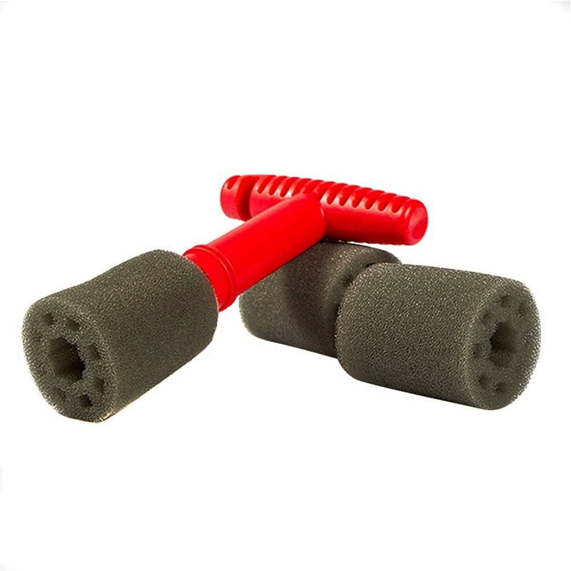 Car Wash Embedded Tire Screw Brush Lug Nut Wheel Cleaning Tools with 3 Extra Sponges