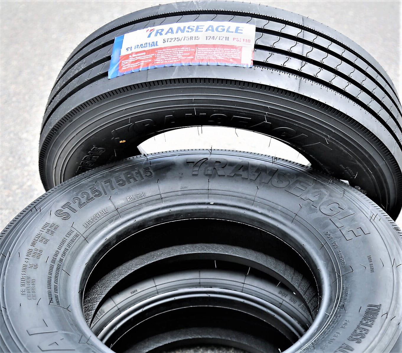 Transeagle All Steel STR Trailer Tire - ST225/75R15 124L LRG 14PLY
