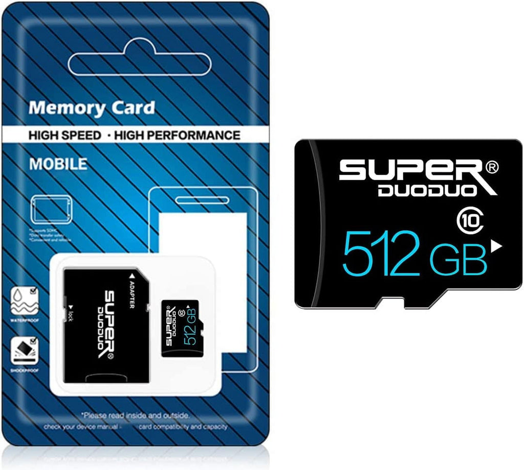 512GB Micro SD Card Class 10 Memory Card Fast Speed TF Card for Android Smartphone,Digital Camera,Tablet,Surveillance and Drone