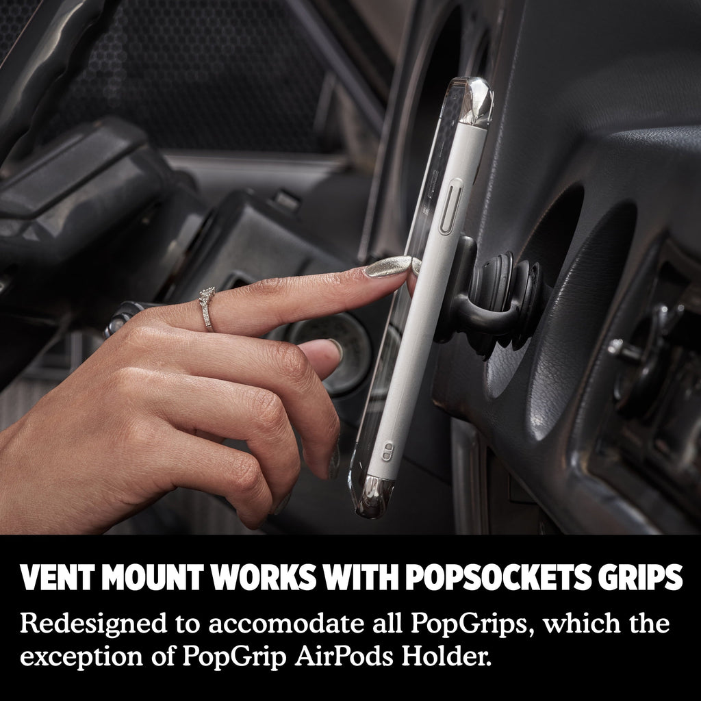 PopSockets Vent Mount for PopSockets Grip, PopMount Vent Black