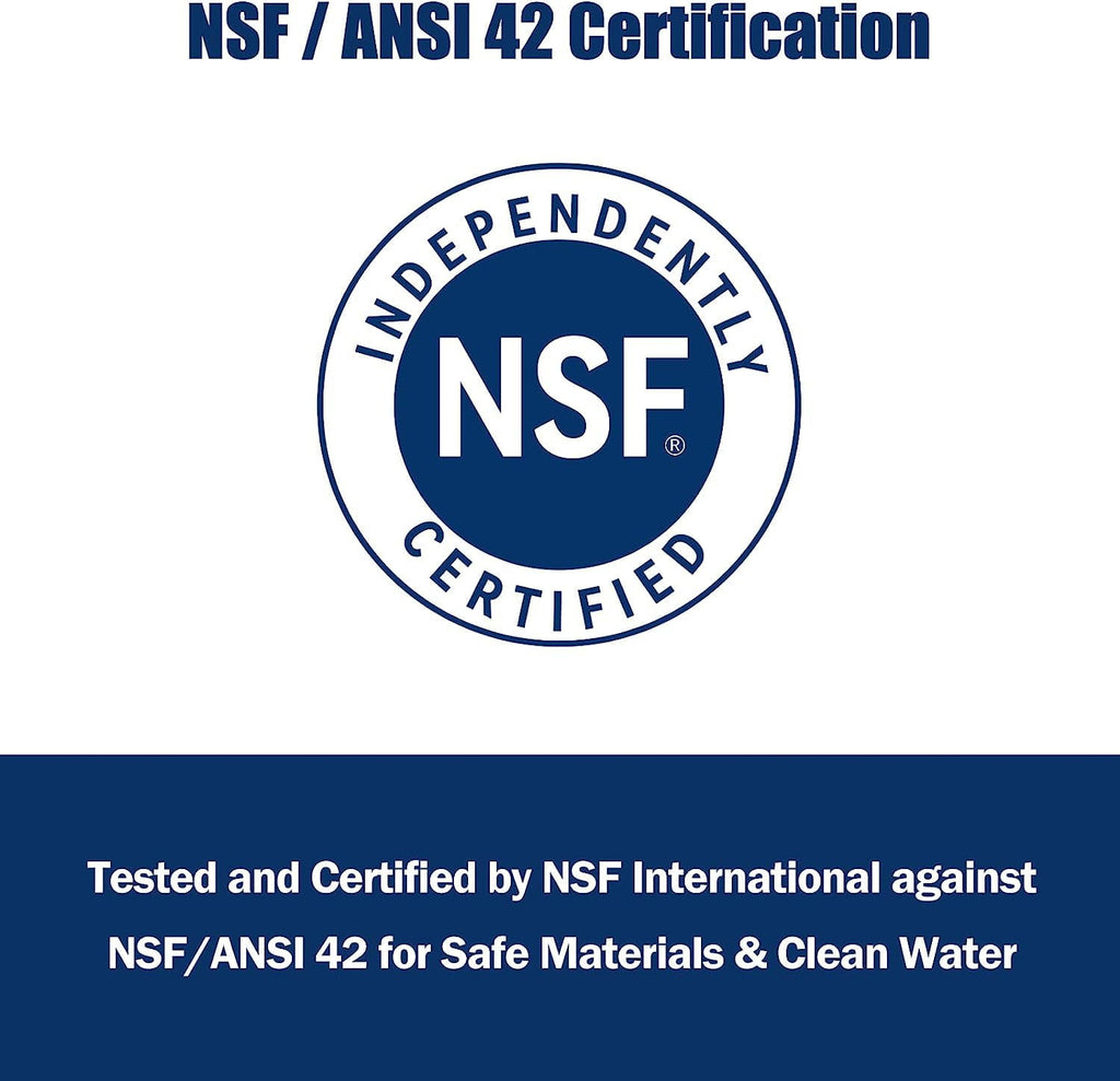 FRESHLAB RV Hose Water Filter with 1 Flexible Hose Protector(KDF), NSF Certified Inline Water Filter Reduces Bad Taste, Odors and Sediments in Drinking Water, 2 Pack